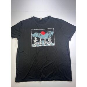 Unbranded Demon Slayer Graphic Tee Mens XL Black Abbey Road Parody Anime Shirt
